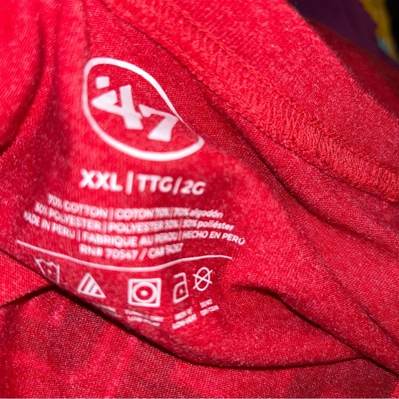 New 47 brand liberty university Flames red Tshirt tee size XXL 2x - Picture 3 of 3